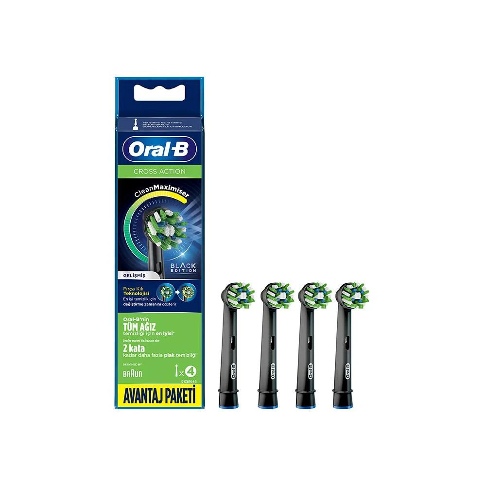 ORAL B EB 50 3+1 CROSS ACTION YEDEK DİŞ FIRÇASI (SİYAH)