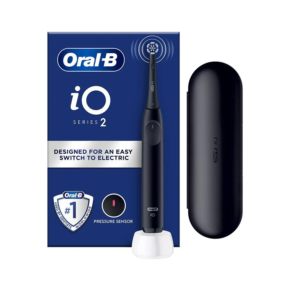 Oral B iO 2 Serisi Şarjlı Diş Fırçası Siyah + Seyahat Kabı