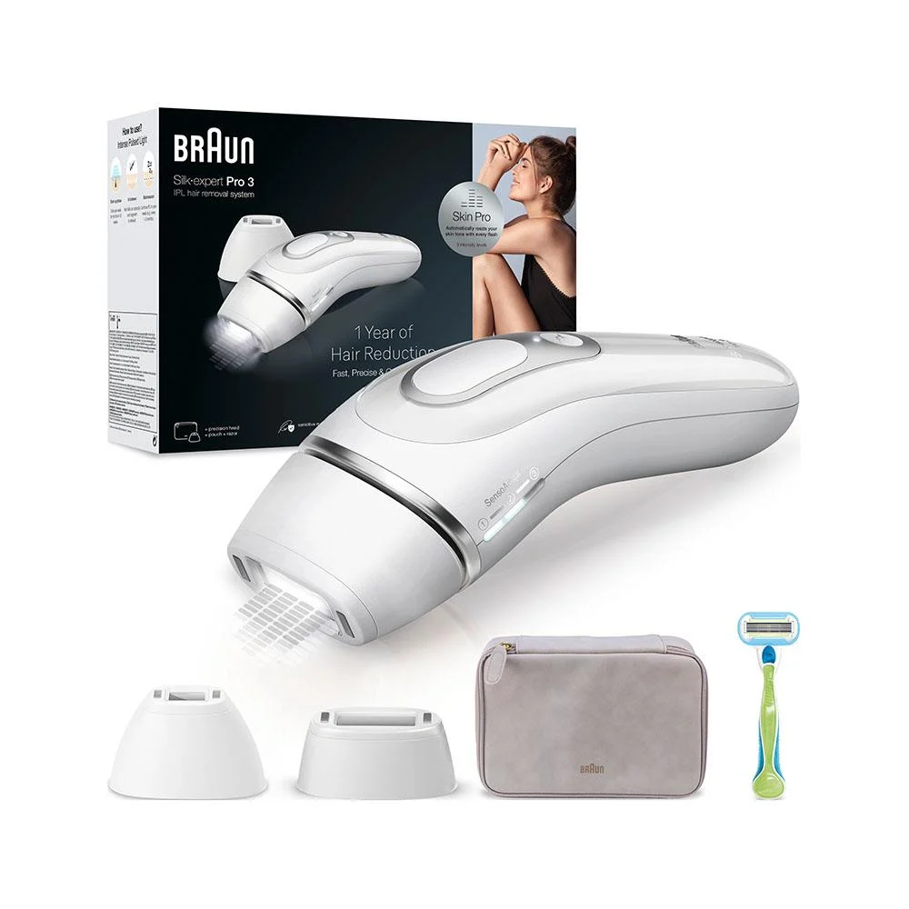 Braun PL 3132 IPL Silk Expert Pro 3, Evde Tüy Alma,Çanta,Venus Tıraş Makinesi, 2 Başlıklı
